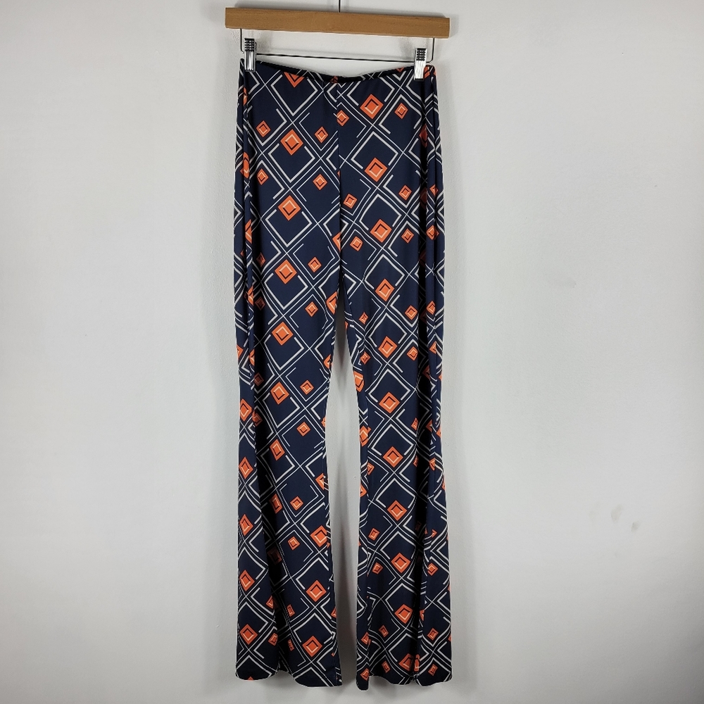 Zara Diamond Print Matching Set Pull On High Waist Flare Tunic Top Two Piece - Picture 4 of 16